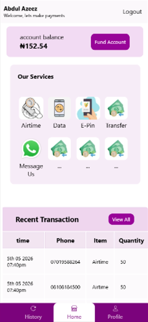Airpadi App Mockup